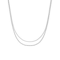 Combi-ketting zilver 2,0 mm 41 + 4 cm