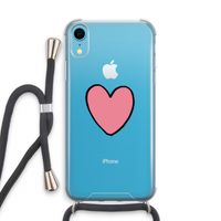 Hartje: iPhone XR Transparant Hoesje met koord