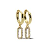 Karma Oorringen Hinged Hoops Romy Round Square | Goud