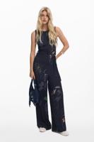 Bloemen palazzo jumpsuit - BLACK - M