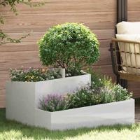 Tuin Bloempot Zilver 80 x 80 x 50 cm Roestvrij staal