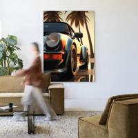 Urban Cotton Wandkleed 'Miami Style' 110 x 145cm in Frame - black
