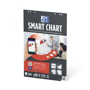 Flipoverpapier Oxford smart 65x98cm. ruit 90gram 20vel