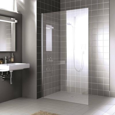 Kermi XC Walk-in 90x200 cm Zilver Matglans Helder Glas