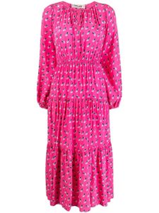 DVF Diane von Furstenberg robe à manches longues - Rose