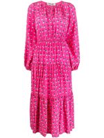 DVF Diane von Furstenberg robe à manches longues - Rose