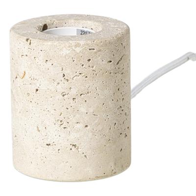 Lampvoet marmer Ahmed - beige - ø8x9.5 cm