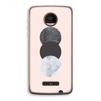 Marmeren cirkels: Motorola Moto Z Force Transparant Hoesje