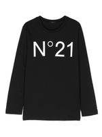 Nº21 Kids t-shirt en coton à logo imprimé - Noir