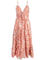 Ulla Johnson robe mi-longue Phoebe à fleurs - Orange