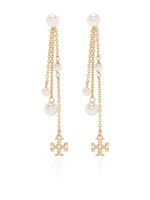 Tory Burch boucles d'oreilles pendantes serties de perles