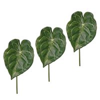 6x stuks kunst Anthurium bladgroen kunstplant takken 67 cm