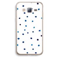 Blauwe stippen: Samsung Galaxy J3 (2016) Transparant Hoesje