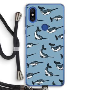 Narwhal: Xiaomi Mi Mix 3 Transparant Hoesje met koord