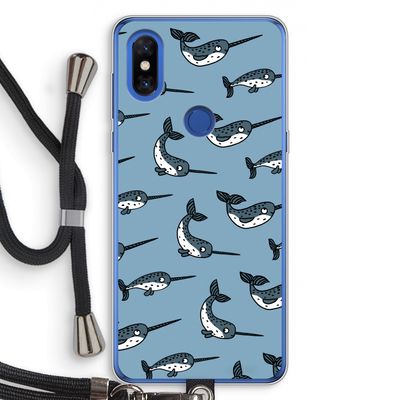 Narwhal: Xiaomi Mi Mix 3 Transparant Hoesje met koord