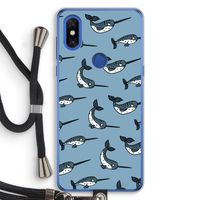 Narwhal: Xiaomi Mi Mix 3 Transparant Hoesje met koord Narwhal: Xiaomi Mi Mix 3 Transparant Hoesje met koord