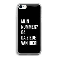 Da ziede van hier - Zwart: iPhone SE 2020 Transparant Hoesje