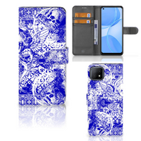 Telefoonhoesje met Naam OPPO A73 5G Angel Skull Blauw - thumbnail