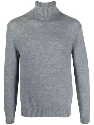 Jil Sander pull en maille à col roulé - Gris