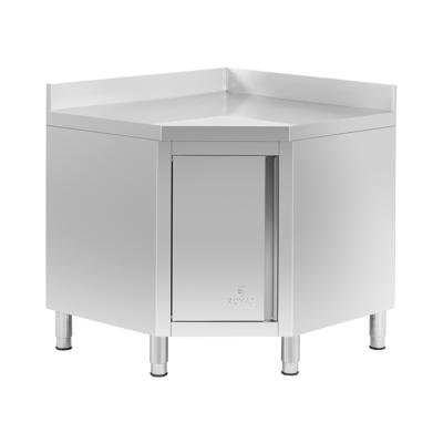 RVS hoekkast - achterwand - 90 x 90 cm - Royal Catering