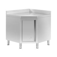 RVS hoekkast - achterwand - 90 x 90 cm - Royal Catering
