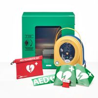 HeartSine 350P AED + buitenkast-Groen - thumbnail