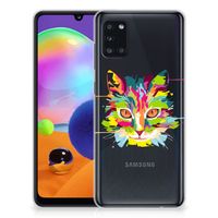 Samsung Galaxy A31 Telefoonhoesje met Naam Cat Color