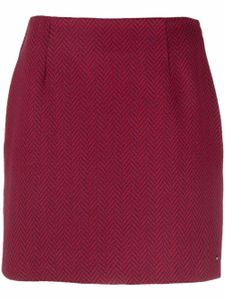 Tommy Hilfiger minijupe à chevrons - Rouge