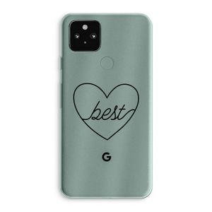 Best heart black: Google Pixel 5a 5G Transparant Hoesje