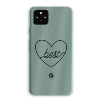 Best heart black: Google Pixel 5a 5G Transparant Hoesje