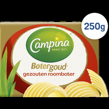 Campina Botergoud Gezouten Roomboter 250 g bij Jumbo