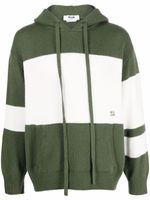 MSGM hoodie en maille bicolore - Vert - thumbnail