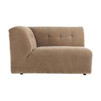 HKliving Vint bank left 1,5-seat Corduroy Rib Brown
