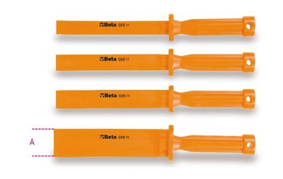 Beta 4-delig set krasbestendige platte kunststof beitels 988/K4 - 009880104