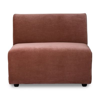 HKliving Jax bank Middle Royal Velvet Magnolia