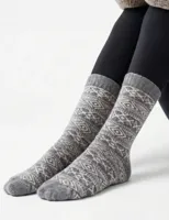 Homesocks bedsokken met wol - Warme huissokken voor de winter - Norwegian winter print - Slaapsokken