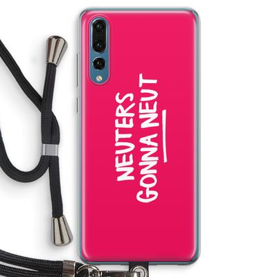 Neuters (roze): Huawei P20 Pro Transparant Hoesje met koord