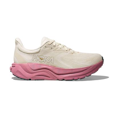 Hoka Arahi 8 hardloopschoenen Alabaster/Lingoberry WIDE dames