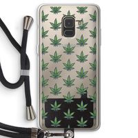 Weed: Samsung Galaxy A8 (2018) Transparant Hoesje met koord