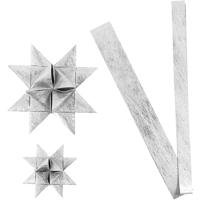 Vivi Gade Papieren vlechtstroken, l: 44+78 cm, d 6,5+11,5 cm, b: 15+25 mm, zilver, 32 stroken/ 1 doos