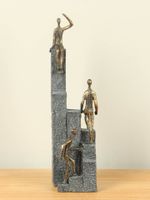 De weg naar succes, brons look beeldje, 39 cm