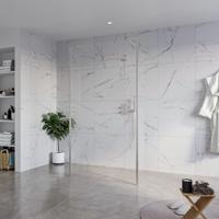 Fortifura Galeria Vrijstaande Inloopdouche - 110x200cm - Helder - antikalk - 8mm veiligheidsglas - 2 zijwanden 30cm - wandsteunen en hoekprofielen - Geborsteld RVS PVD (RVS) SW927769 2x/SW915250/SW797909 2x/SW798730 2x Fortifura Galeria Vrijstaande Inloopdouche - 110x200cm - Helder - antikalk - 8mm veiligheidsglas - 2 zijwanden 30cm - wandsteunen en hoekprofielen - Geborsteld RVS PVD (RVS) SW927769 2x/SW915250/SW797909 2x/SW798730 2x