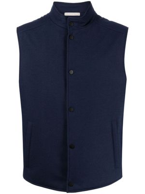 Corneliani Gilet met enkele rij knopen - Blauw Corneliani Gilet met enkele rij knopen - Blauw