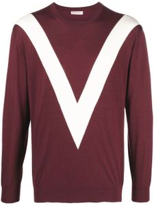 Valentino Garavani pull en laine à logo imprimé - Rouge