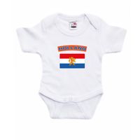 Holland / Nederland landen rompertje met vlag wit voor babys 92 (18-24 maanden)  - - thumbnail
