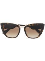 Dolce & Gabbana Eyewear lunettes de soleil à monture papillon - Marron
