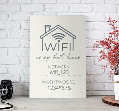Canvas schilderij met Wifi ontwerp