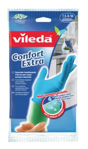 Vileda Confort Extra Keukenhandschoenen Blauw, Grijs Latex 1 stuk(s)