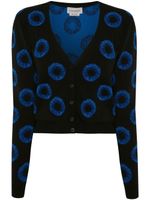 Alexander McQueen cardigan à motif Iris en intarsia - Noir