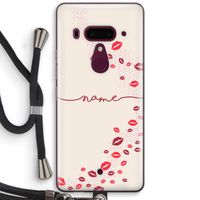 Kusjes: HTC U12+ Transparant Hoesje met koord